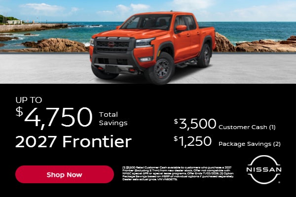 Up to $4,750 Total Savings 2027 Frontier