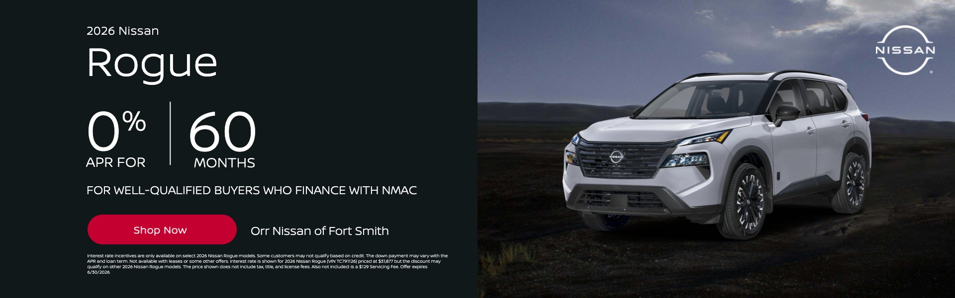 2026 Nissan Rogue | 0% APR for 60 Months