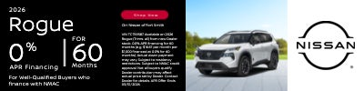 2026 Rogue 0% APR Financing for 60 months 